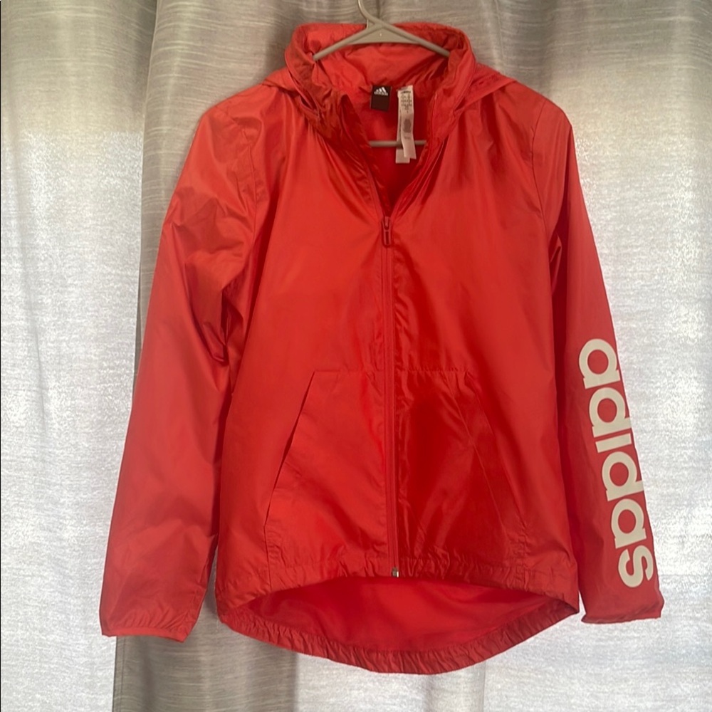 Adidas Vibrant Red Hooded Jacket